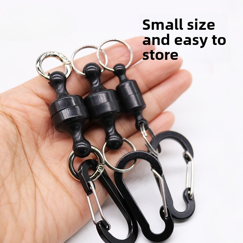Fishing Gloves - مشبك مغناطيسي أسود لقبضة قفازات الصيد،