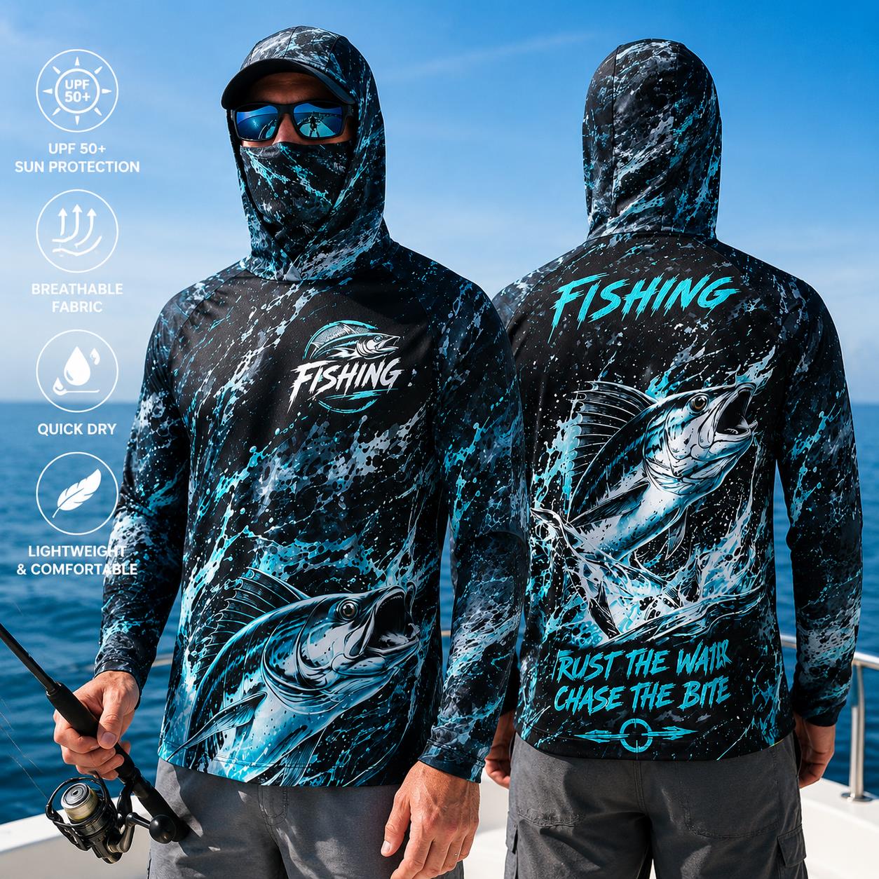 قميص صيد خفيف الوزن وقابل للتن - مراجعة Fishing Mask Sun Protection وسعره