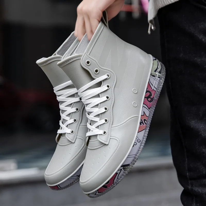 الرجال احذية المطر الموضة العص - مراجعة Fishing Boots وسعره