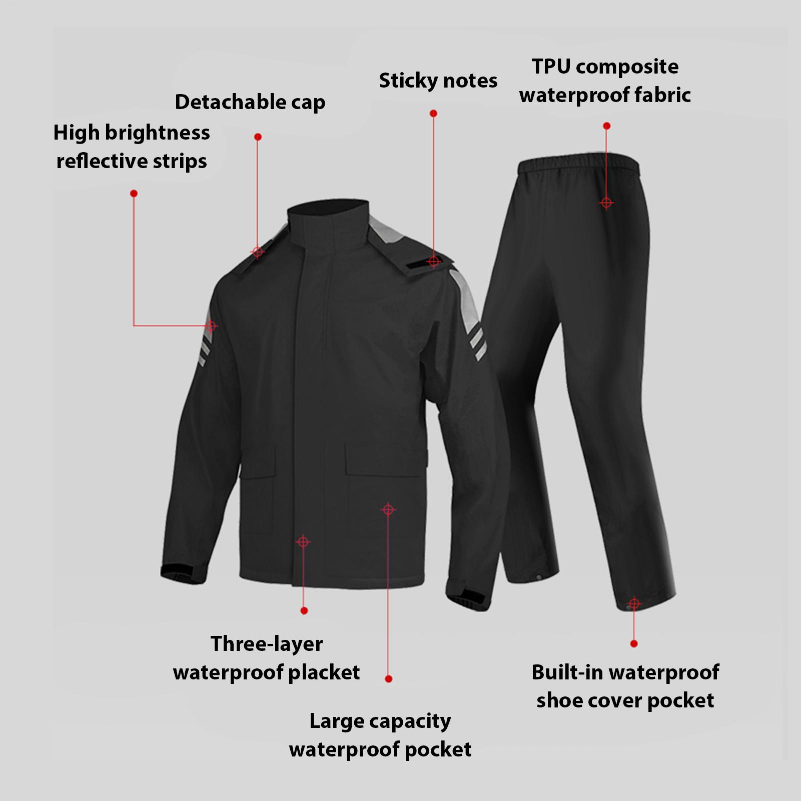 بدلات مطر مقاومة للماء للرجال، - مراجعة Fishing Rain Suit وسعره