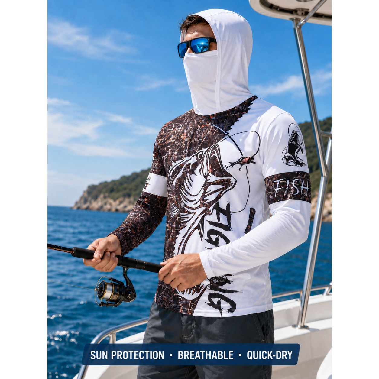 قميص صيد رجالي من MALFC بقطعة  - مراجعة Fishing Shirt Uv Protection وسعره