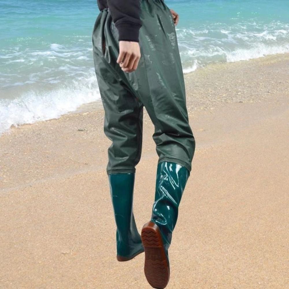 سراويل صيد متكاملة من البلاستي - مراجعة Fishing Pants Waterproof وسعره