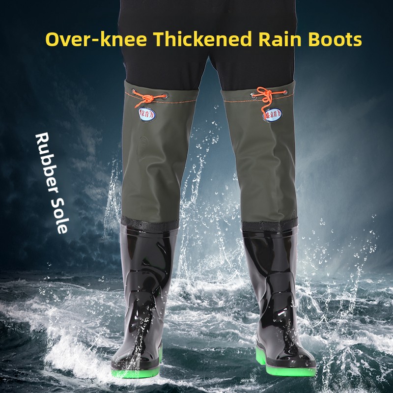 أحذية مطر سميكة فوق الركبة للر - مراجعة Fishing Boots وسعره